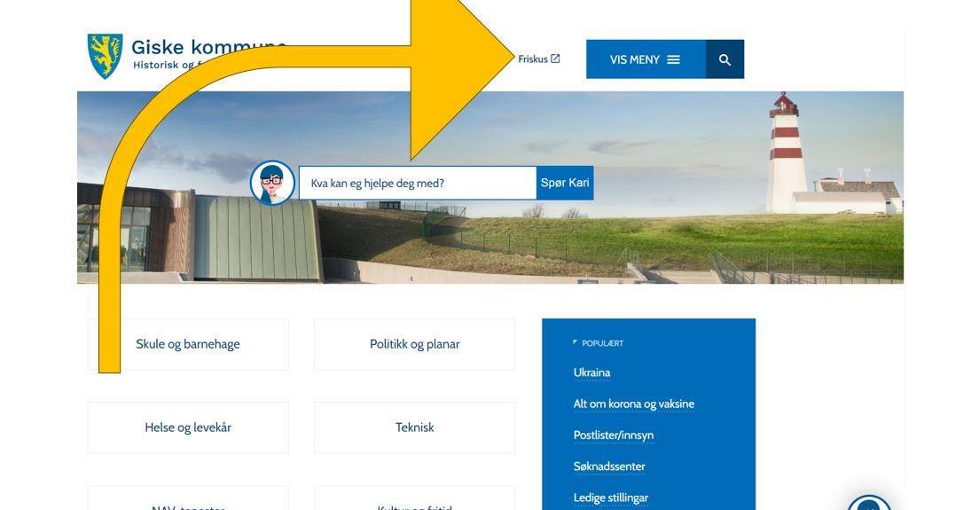 Giske kommune lanserer Friskus aktivitetskalendar - Hovedportal